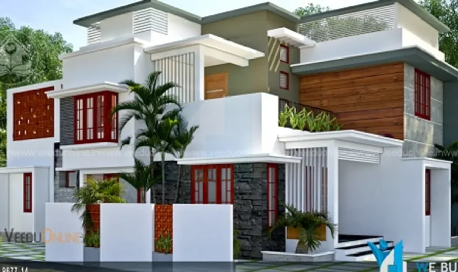 Modern House Design 1800 Sq Ft: Beautiful 3BHK With Courtyard