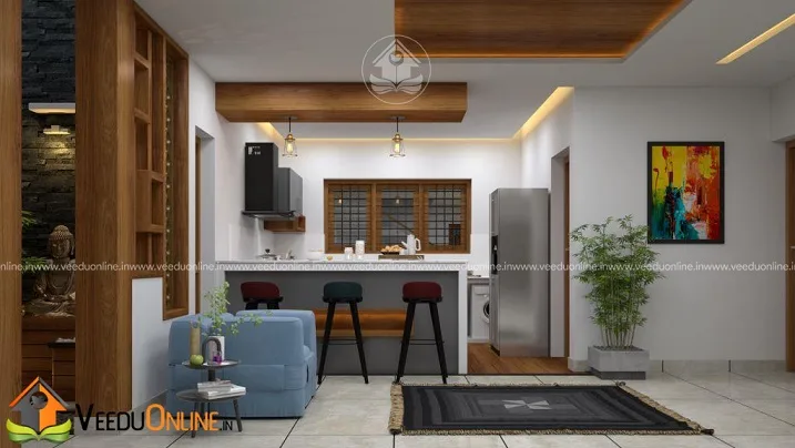Open living and kitchen view
