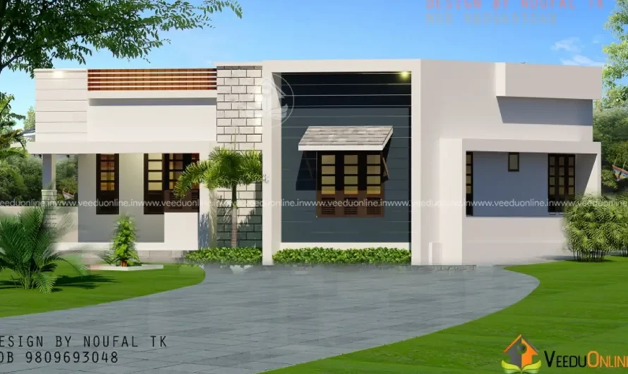 Simple House Design 800 Sq Ft: Modern 2BHK Single Floor Home