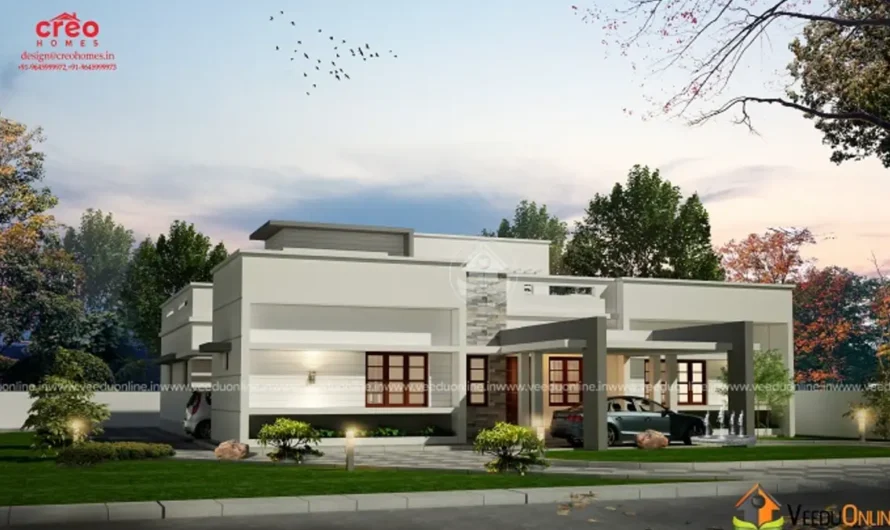 Single Floor House With Office Room 2863 Sq Ft: 4BHK Plan
