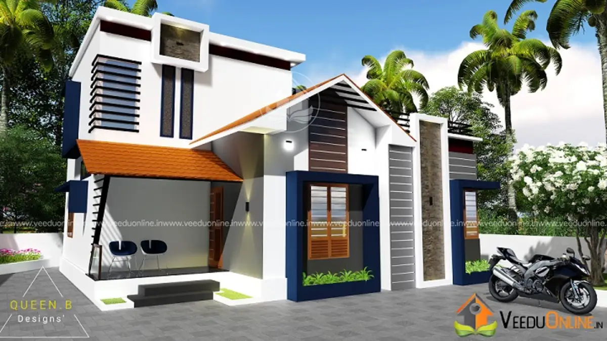 Small 3 bedroom house 1150 sq ft budget double floor Kerala home