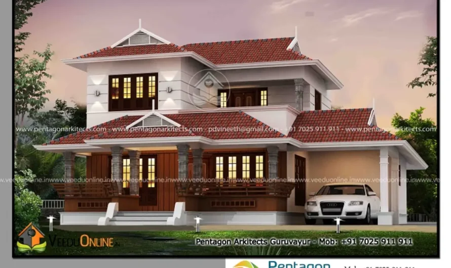 Traditional House With Poomukham 2041 Sq Ft: 4BHK for 41 Lakh