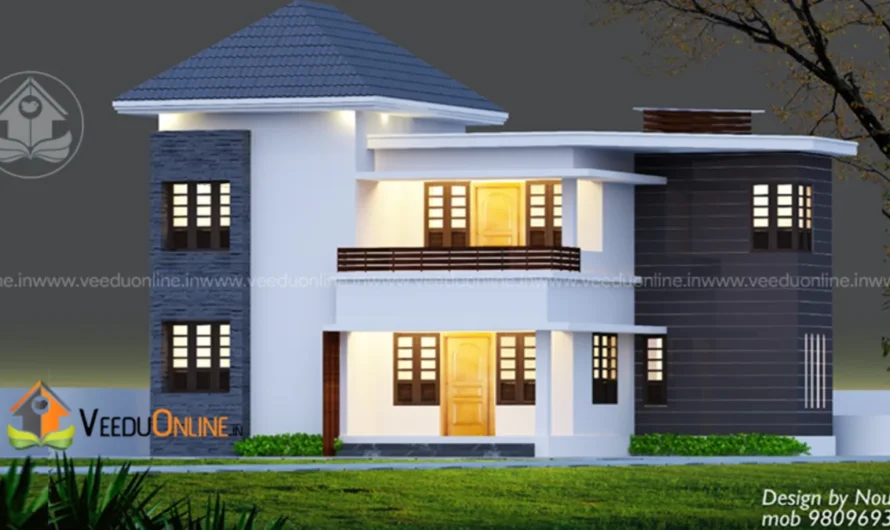 Two Storey House Design 1700 Sq Ft: Smart 4BHK Kerala Home