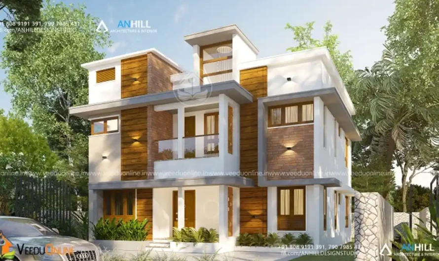 Wooden Cladding House Design 2084 Sq Ft: Modern 4BHK Home